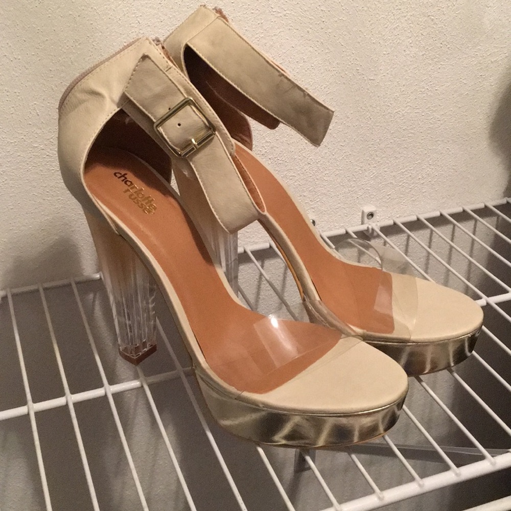 Clear/ Gold Heels